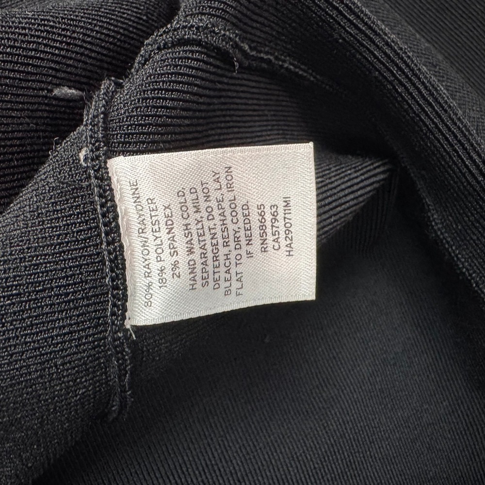 Halogen Fit and Flare Dress Women Large Black Ribbed Knit Sleeveless LBD - Picture 5 of 11